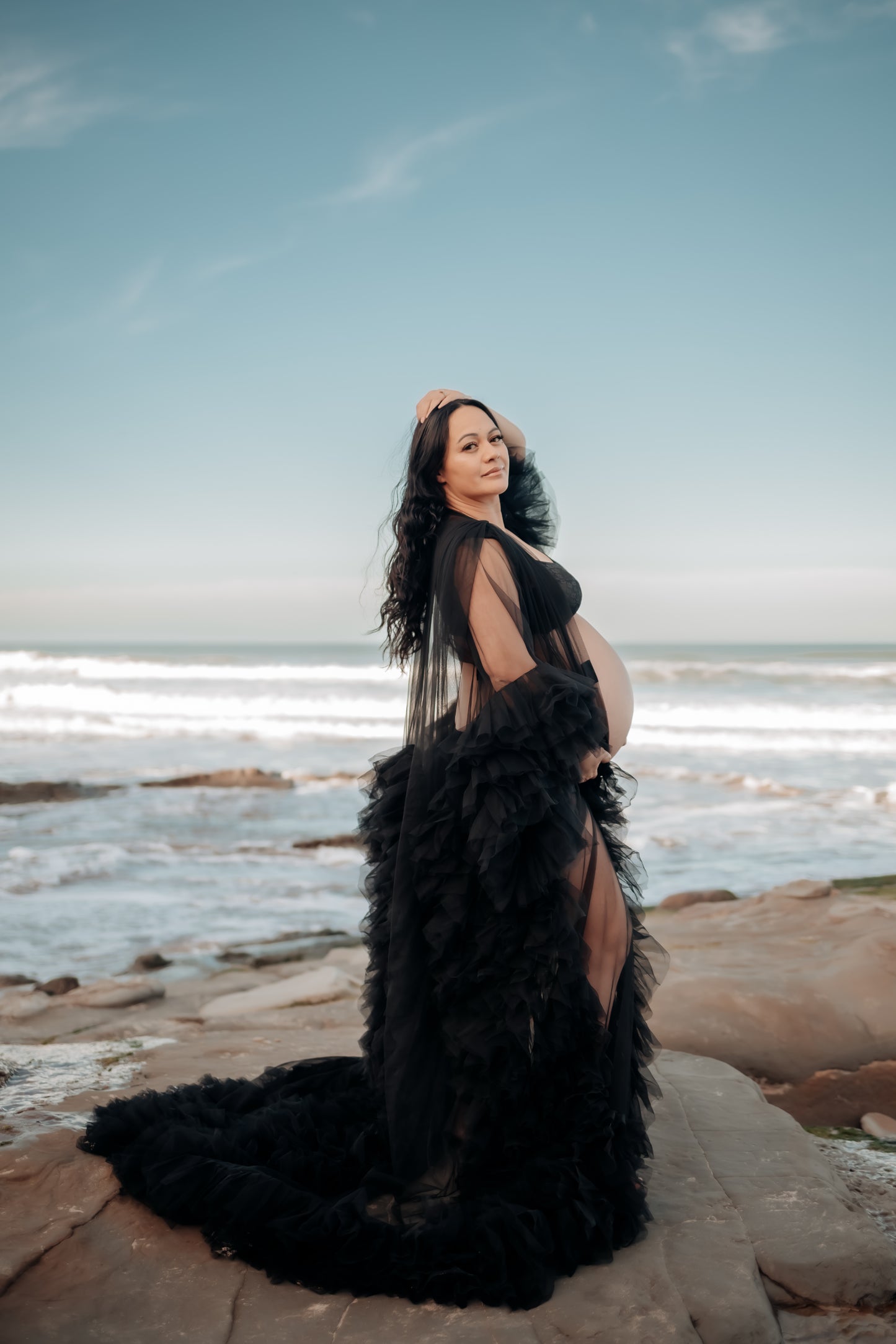 Tulle Black Statement Robe | Size 8-16