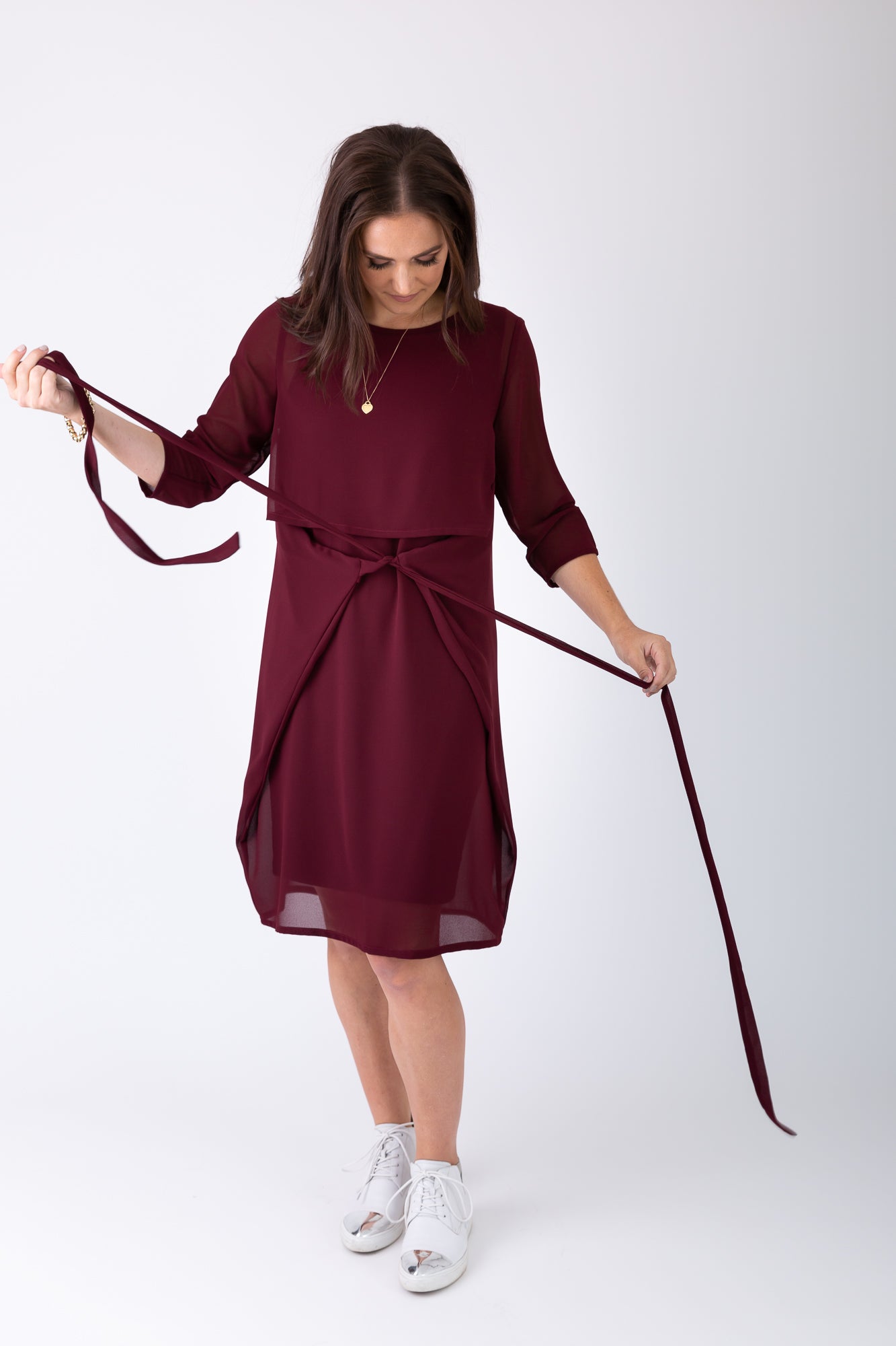 Elyse Dress | Ruby | Size Large