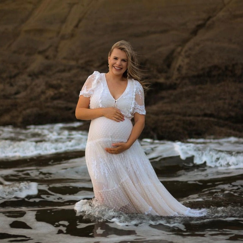 Dawn Lace Gown | Cream | Size Small