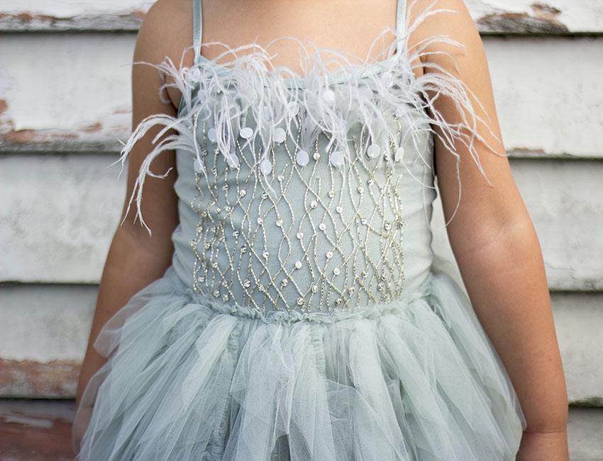 Queen of the Vines Tutu Dress Ivy | Silver Green | Size 2-3