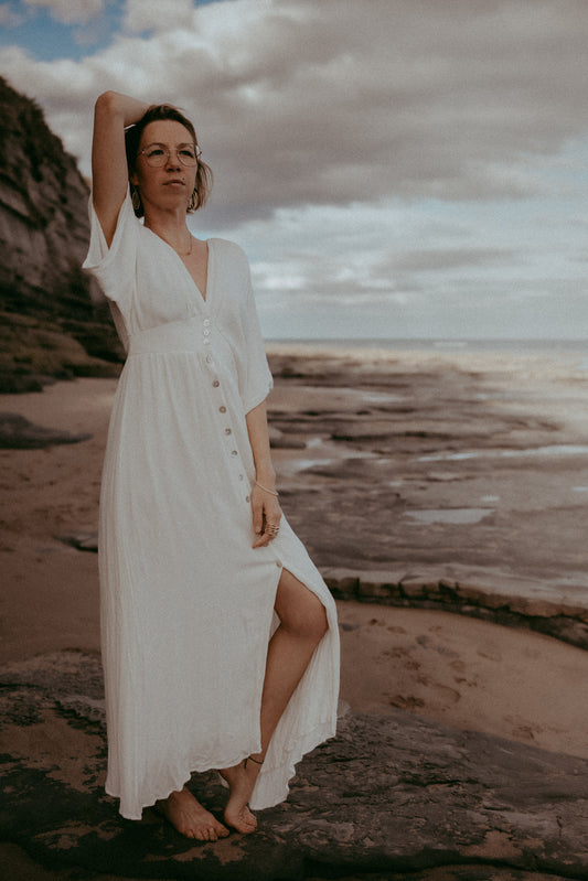 Sitting Pretty Dress | Cream | Size 8-12