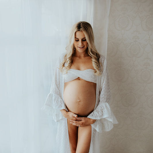 Boudoir Lace Sleeve Kimono | Free Size 8 - 14