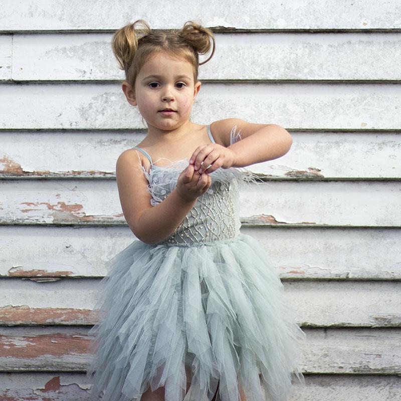 Queen of the Vines Tutu Dress Ivy | Silver Green | Size 2-3